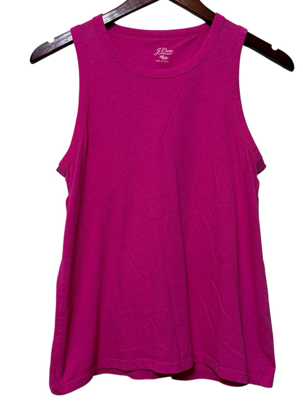 J.Crew Knit Good Crewneck Open Back Tank Top Women’s Medium Magenta Athlesiure